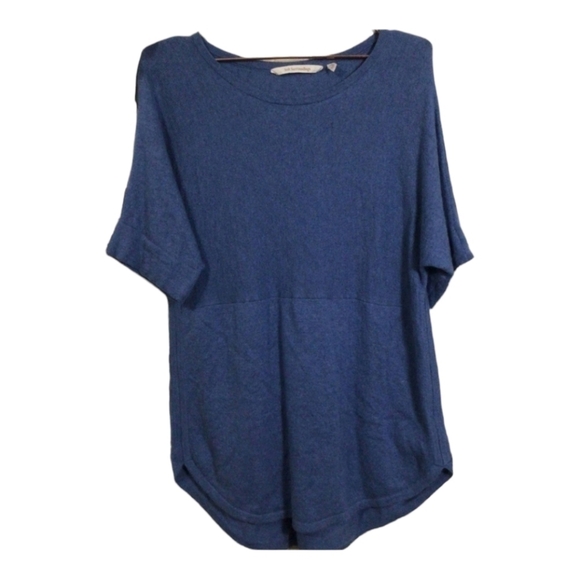 Soft Surroundings Blue Cashmere Wool  Blend Knit Sweater Large Petite - Picture 1 of 5